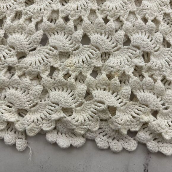 Extra Touch International Womens Vintage 90s Crochet Sweater One Size White Open - Picture 6 of 13